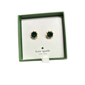 kate spade Green Crystal Sunburst Stud Earrings NWT